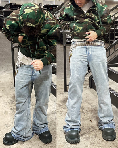 WASHED FLARE JEAN