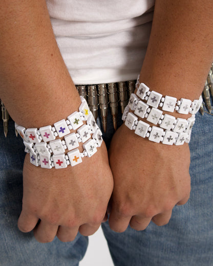 MULTICOLORED CROSS BRACELET (REVERSIBLE)