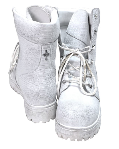 COMBAT BOOT (snakeskin)