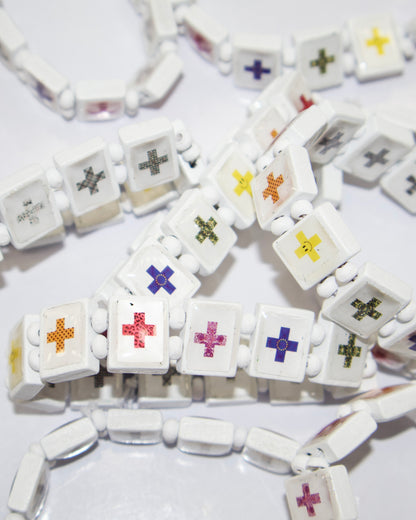 MULTICOLORED CROSS BRACELET (REVERSIBLE)