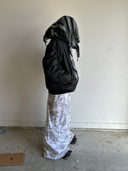 ORANGE VELVET REVERSABLE SECRUITY HOODED BOMBER