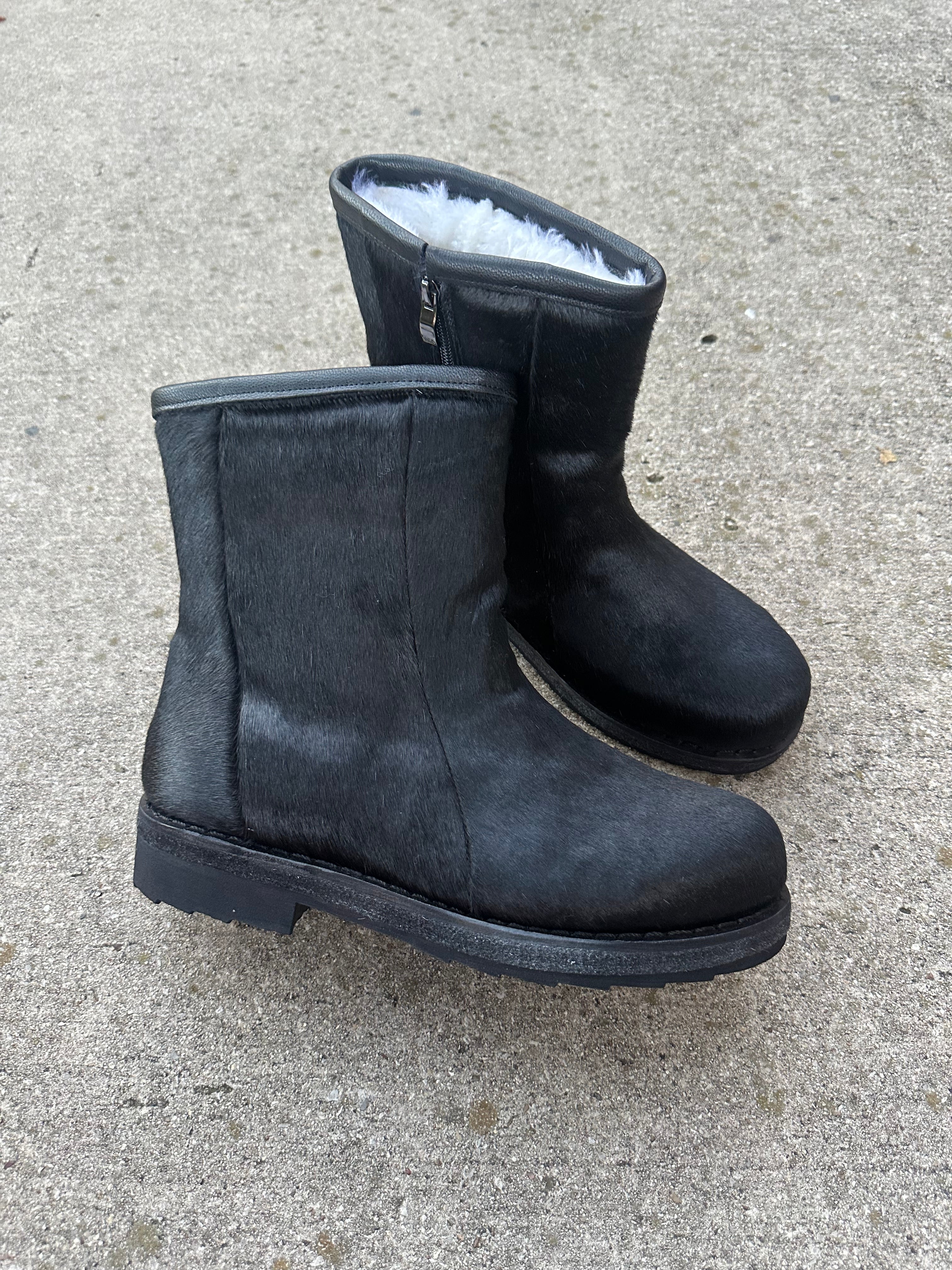 PONY HAIR TREKK BOOTS
