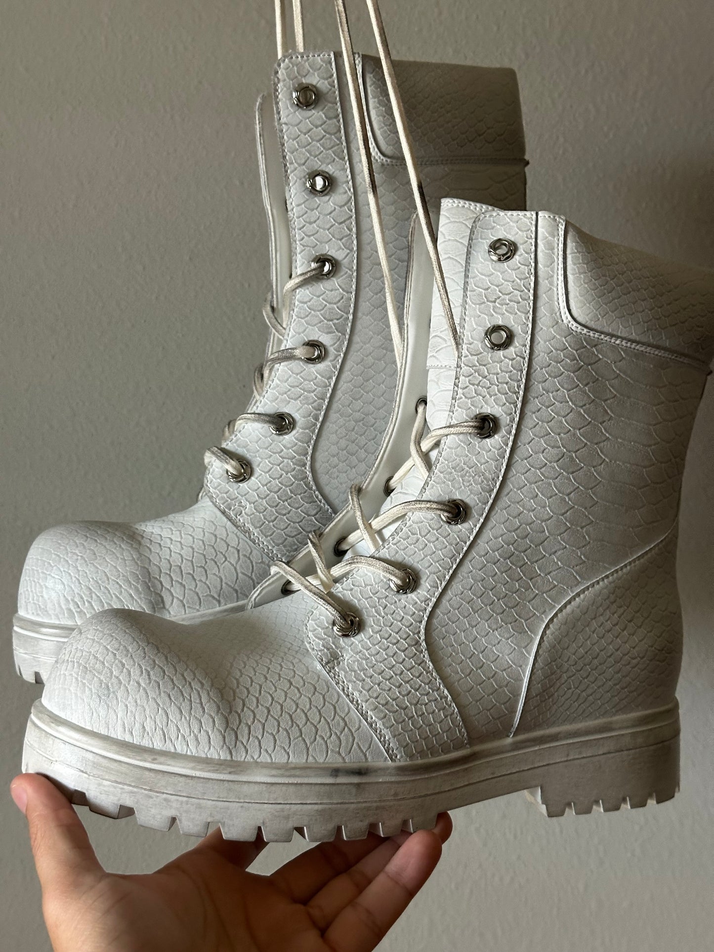 COMBAT BOOT (snakeskin)