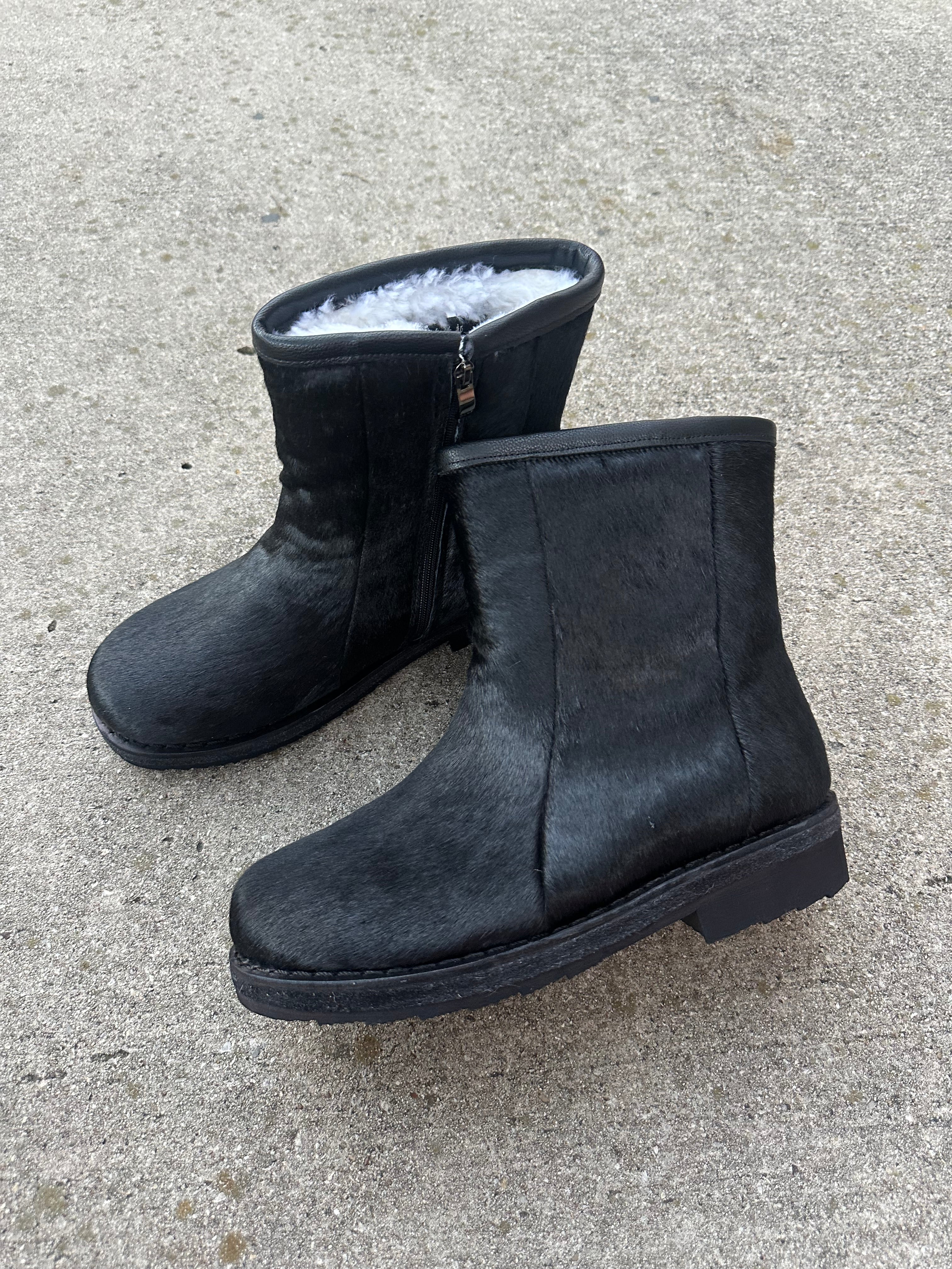 PONY HAIR TREKK BOOTS