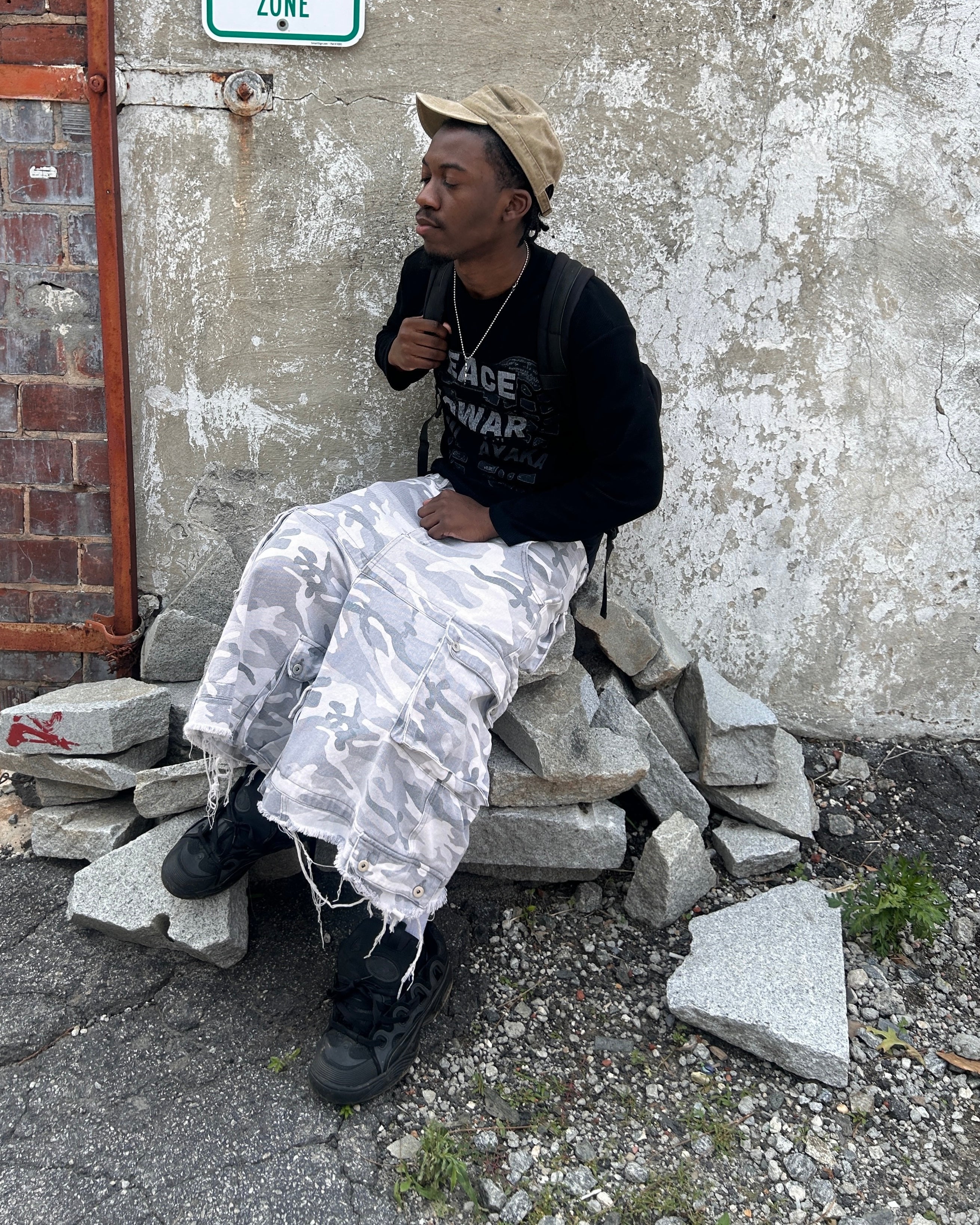 ARCTIC CAMO 3/4 DENIM SHORT
