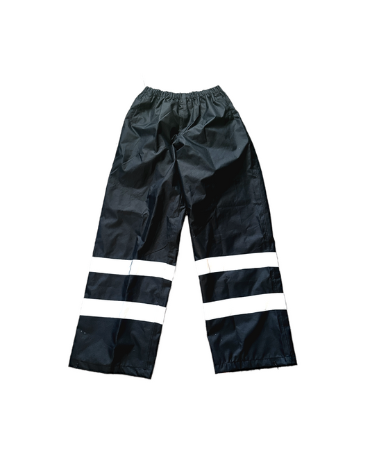 Black Reflective Nylon Overpant