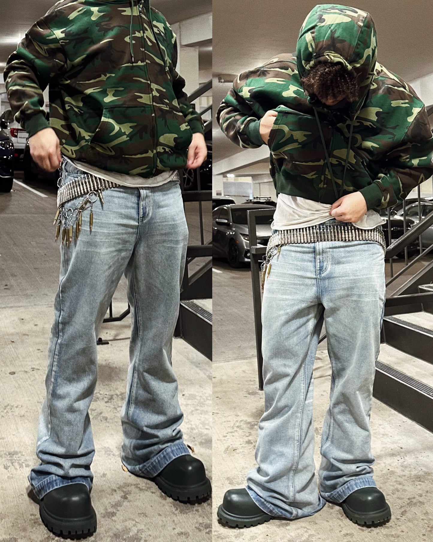 WASHED FLARE JEAN