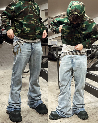 WASHED FLARE JEAN