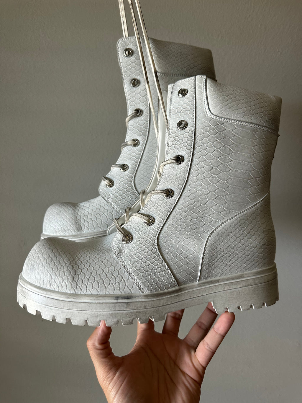 COMBAT BOOT (snakeskin)