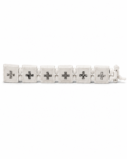 MULTICOLORED CROSS BRACELET (REVERSIBLE)