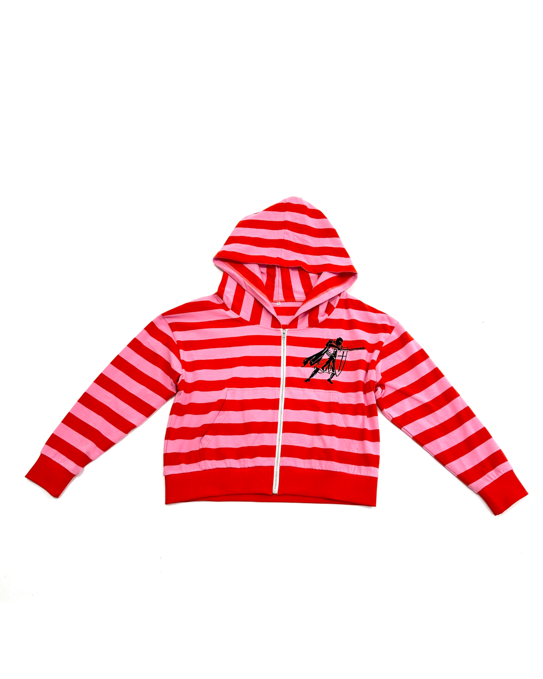 CRUSADER HOODIE - PINK STRIPE