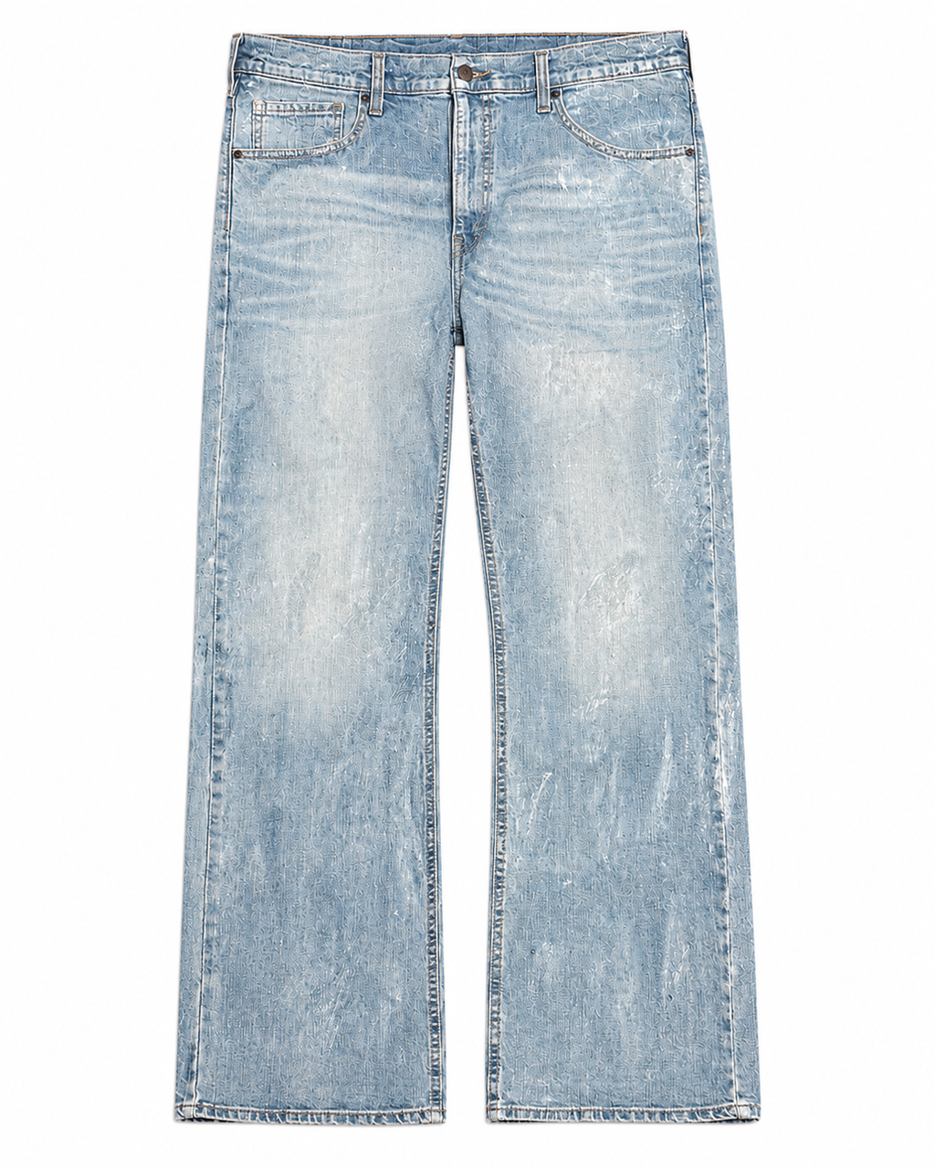 STONEWASHED BOOTCUT WAX JEAN