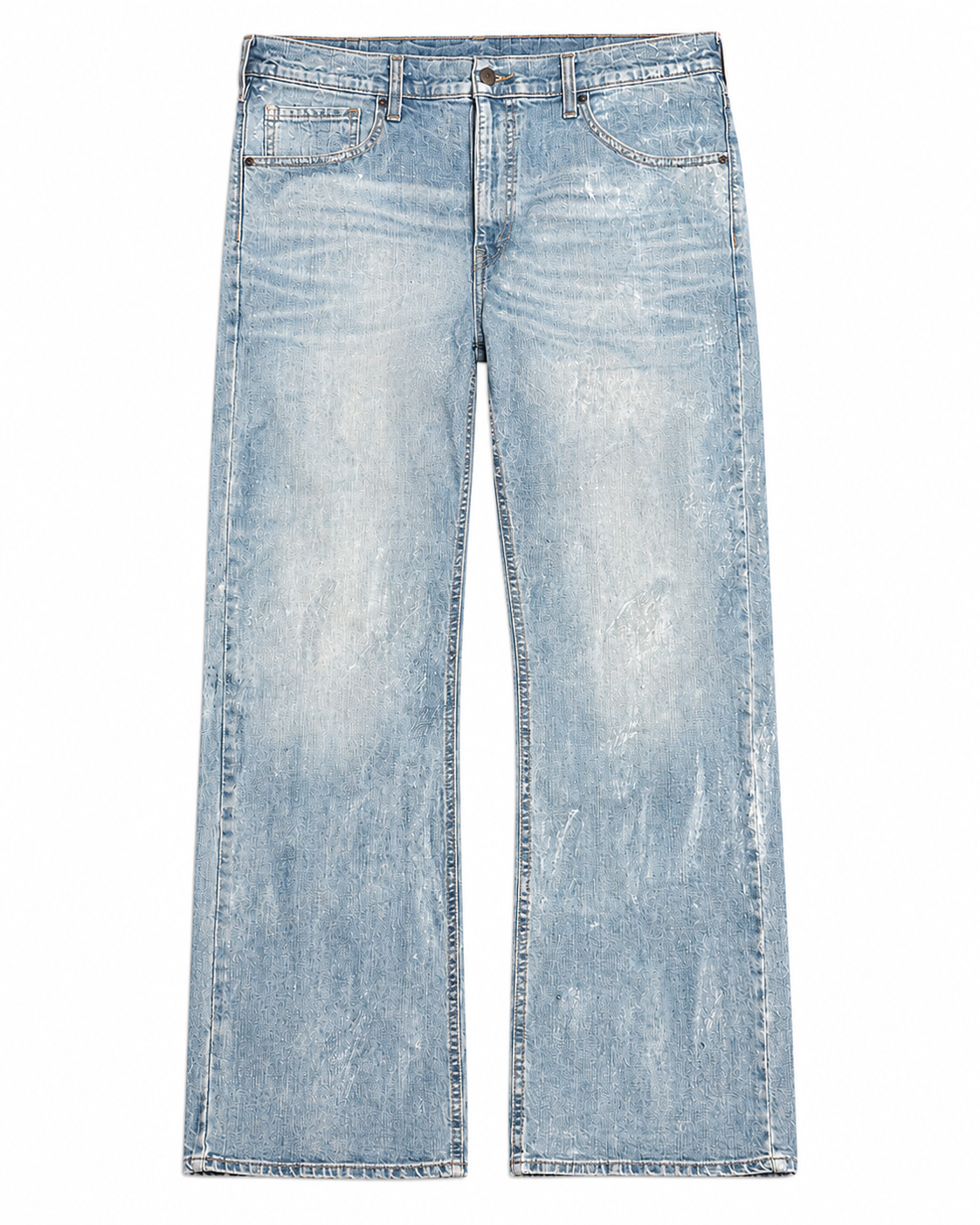 STONEWASHED BOOTCUT WAX JEAN