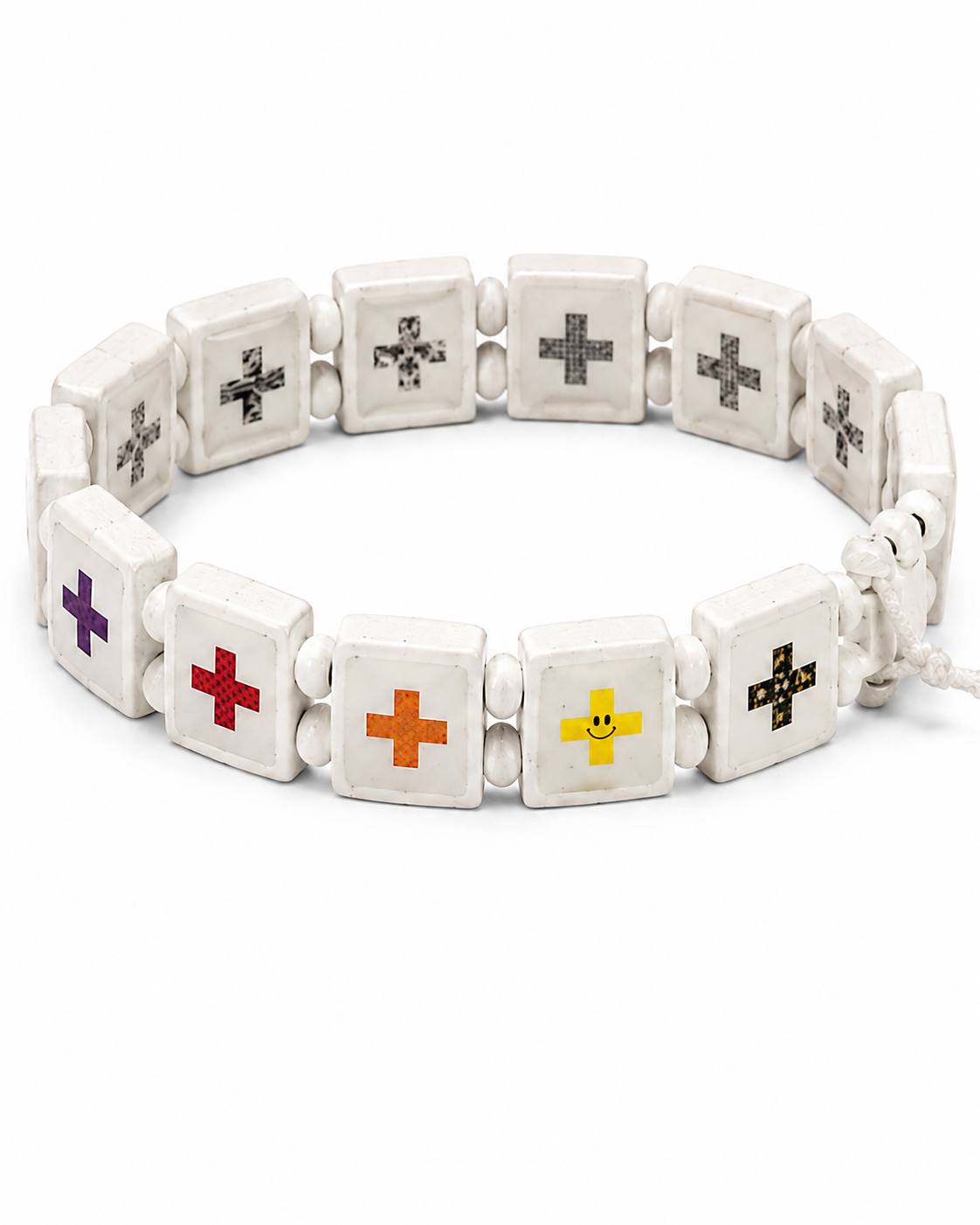 MULTICOLORED CROSS BRACELET (REVERSIBLE)