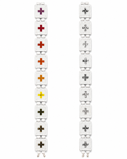 MULTICOLORED CROSS BRACELET (REVERSIBLE)