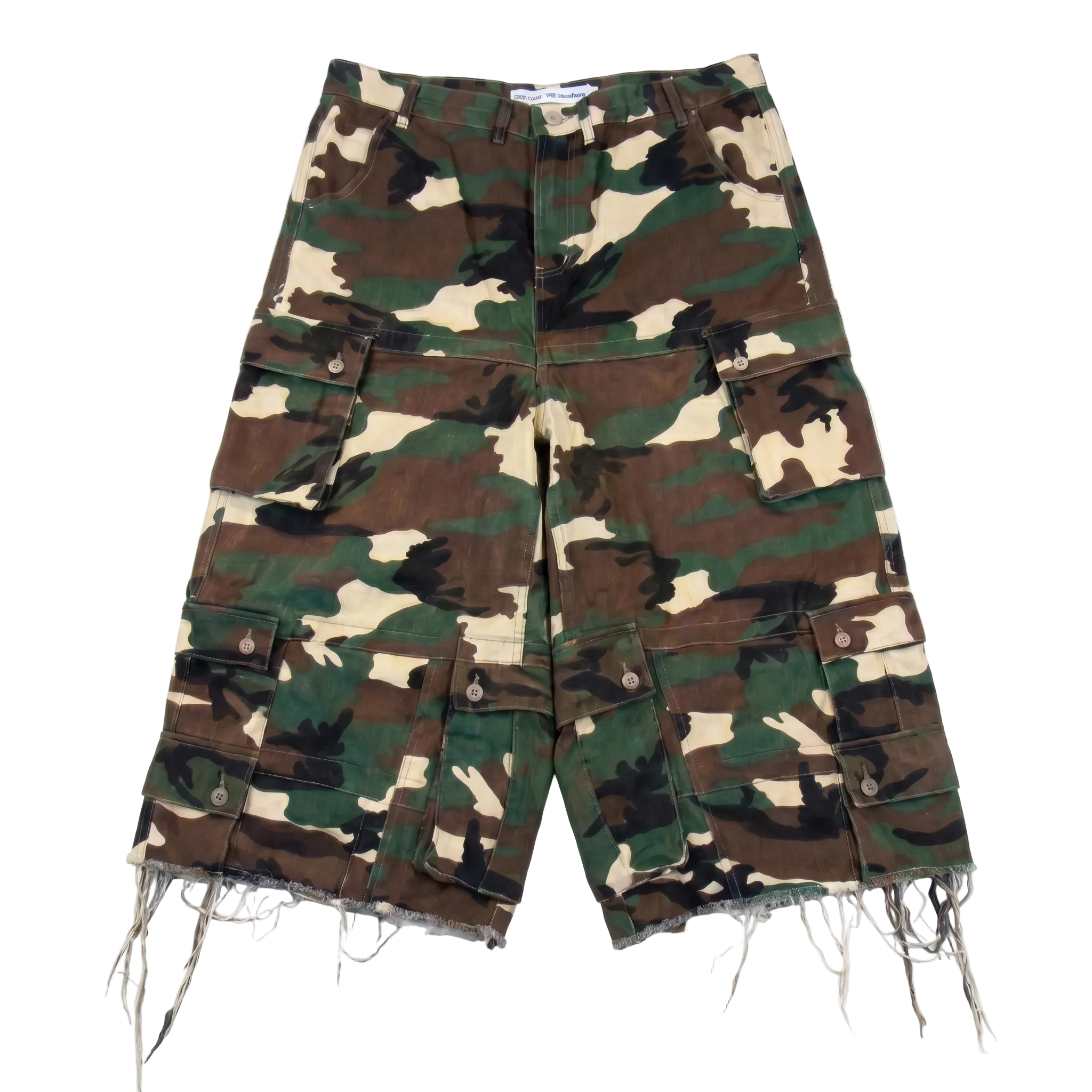 WOODLAND CAMO 3/4 DENIM SHORT